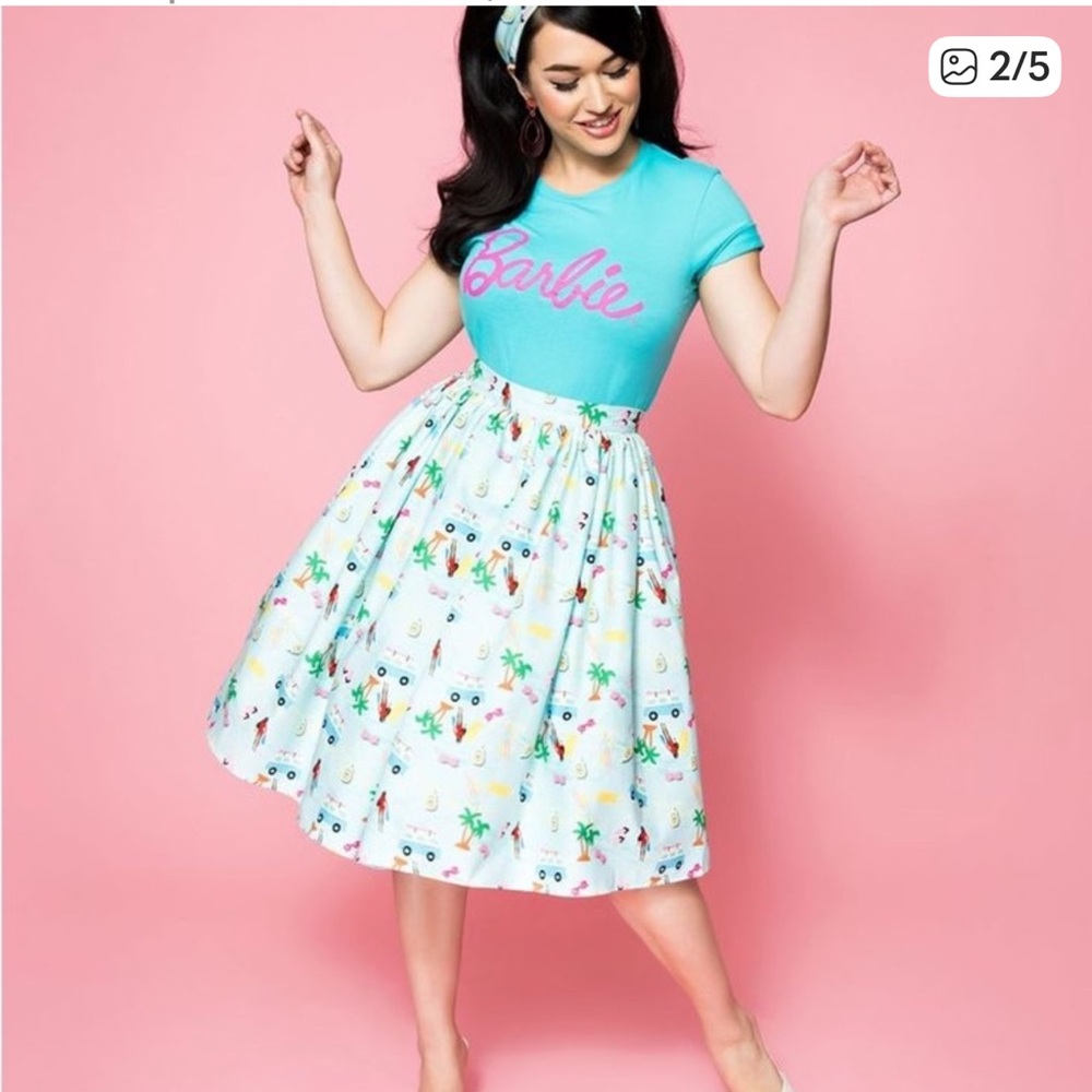 Unique Vintage Blue and White Skirt